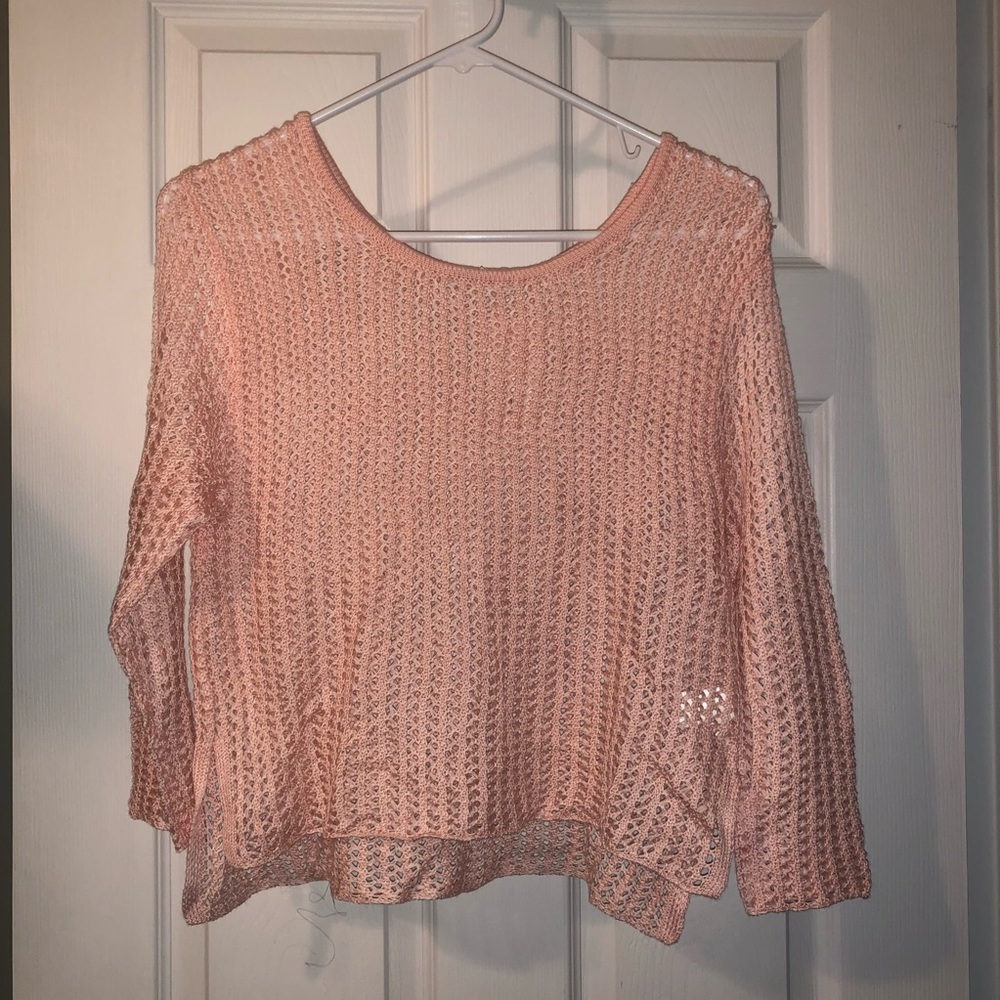 New York & Company Pink Knit Pullover